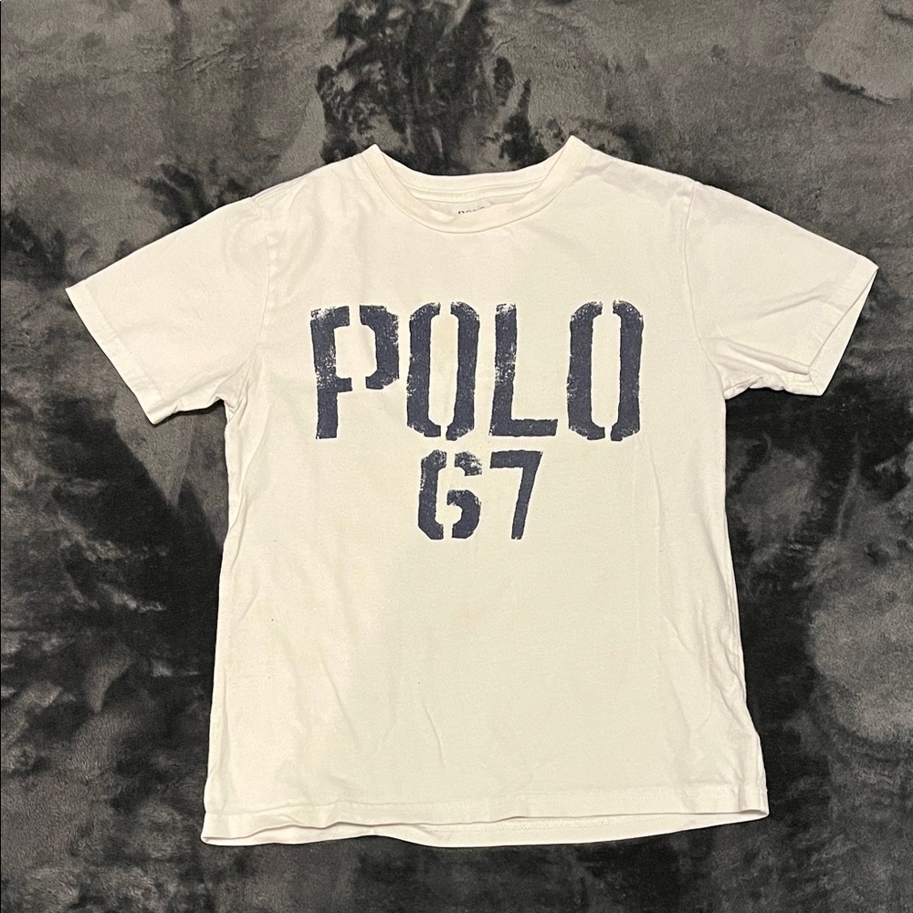 Polo Ralph Lauren boys short sleeve T-shirt Small (8) Fair condition. Some wear